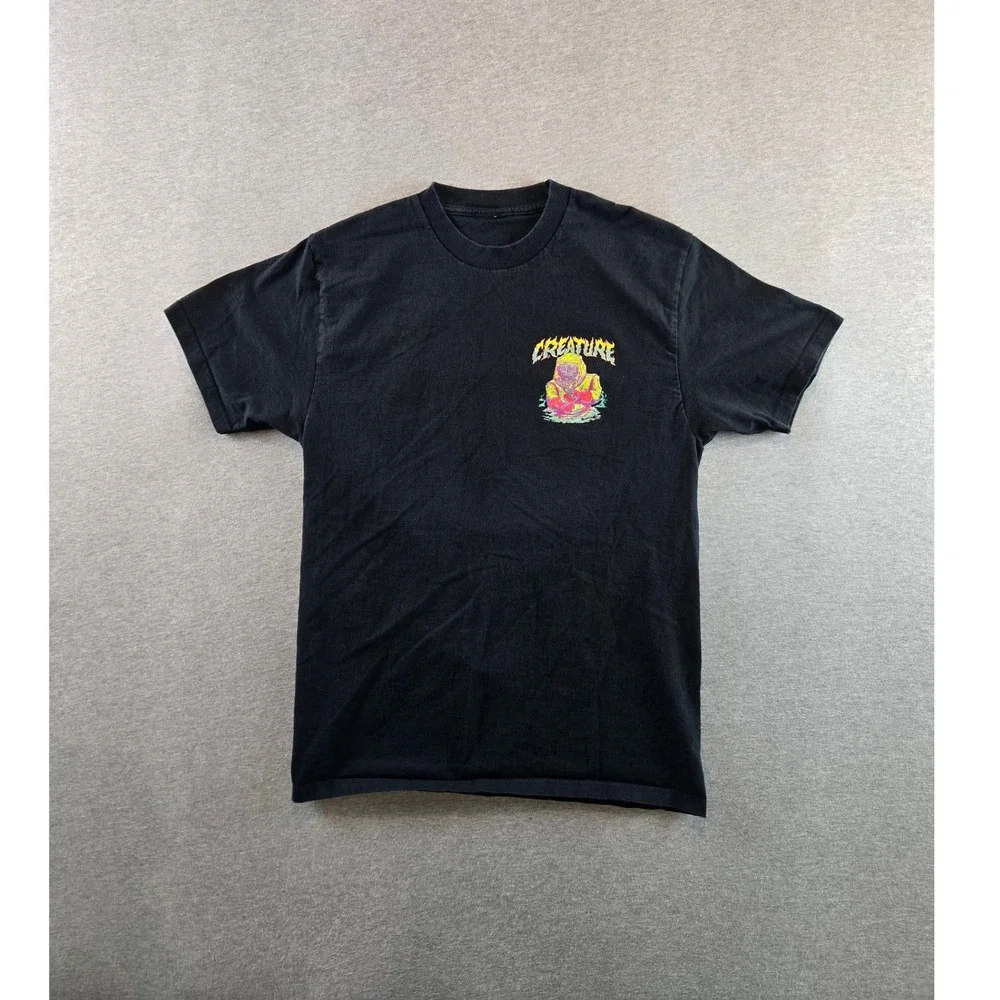 Creature Skateboards T-Shirt Mens Small Black Nuclear Gangreen‎ Graphic Tee